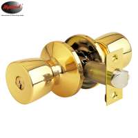 Tubular EntryTulip Door Lock, North America high quality Hyland OEM 592 PBET  Polished Brass Door knob lock with keys